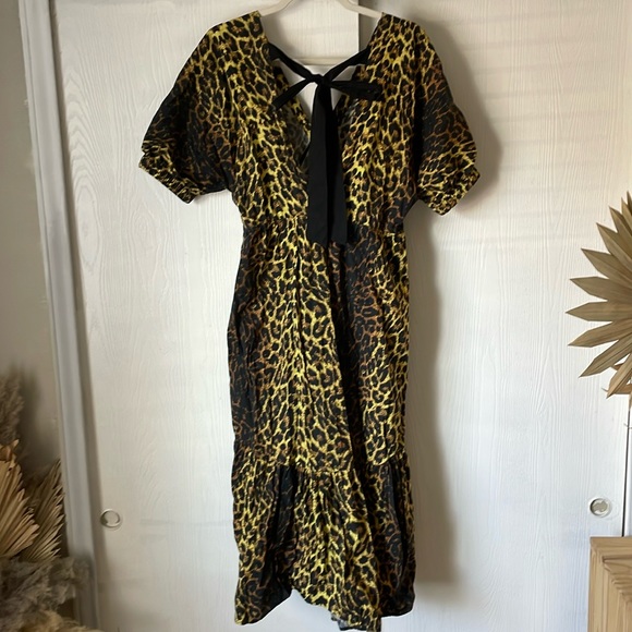 Cheetah Print High Low Midi Dress - Picture 1 of 2